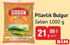 SABAN PİLAVLIK BULGUR 1000 G